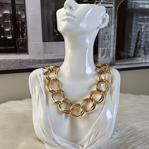 Vintage Holt Renfrew Gold Plated Necklace  18" length